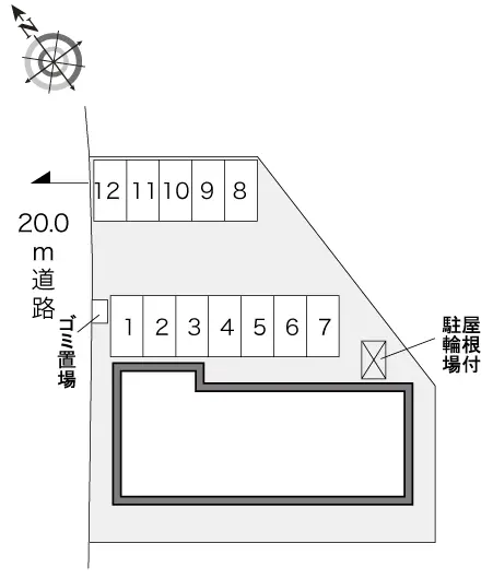 ★手数料０円★札幌市南区川沿三条５丁目　月極駐車場（LP）